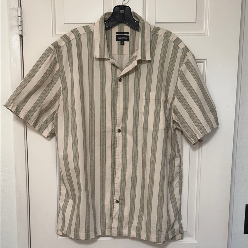 Brixton men’s pin strip button up shirt